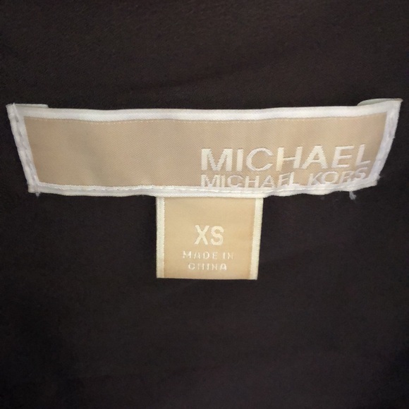 Michael Kors Dark Brown Zip-Up Blouse - Picture 4 of 8